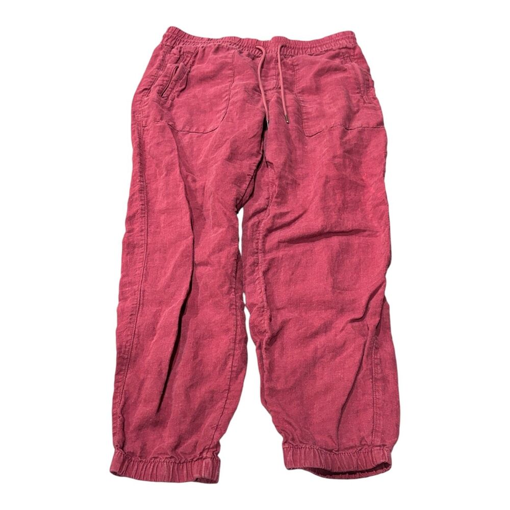 Athleta Retreat Jogger Pants Womens 8 Berry Red Athletic Fit Running Drawstring